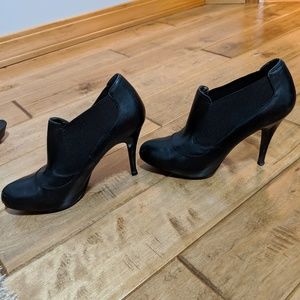 Black leather shoes